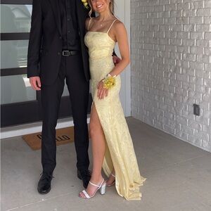 Yellow prom dress